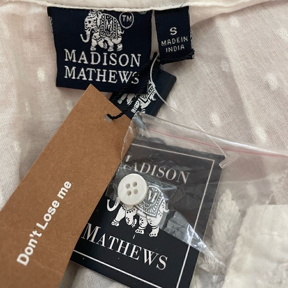 NWT Madison Mathews Hand Embroidered Kaftan - Picture 5 of 5